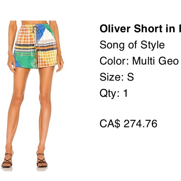 Revolve silk set. Worn once. Amazing condition. High quality. Top is M, bottom S - Picture 3 of 4